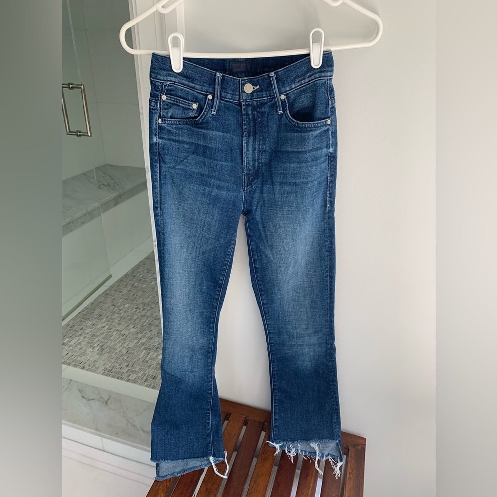 MOTHER Insider Crop Step Fray Jeans Size 25